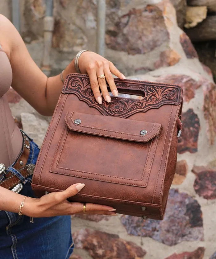 Trinity Ranch Floral Tooled Crossbody Bag