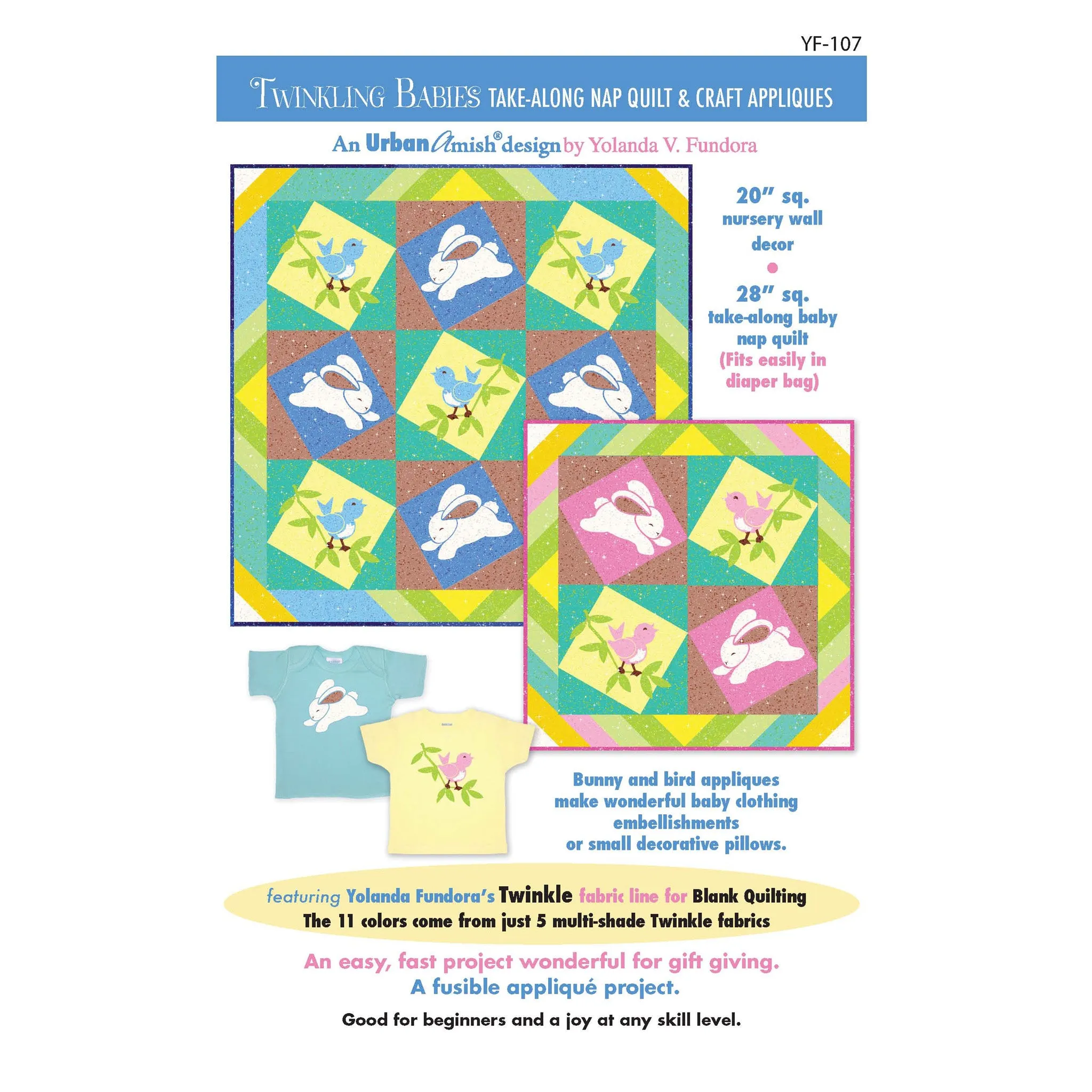 Twinkling Babies Quilt YF-107e - Downloadable Pattern