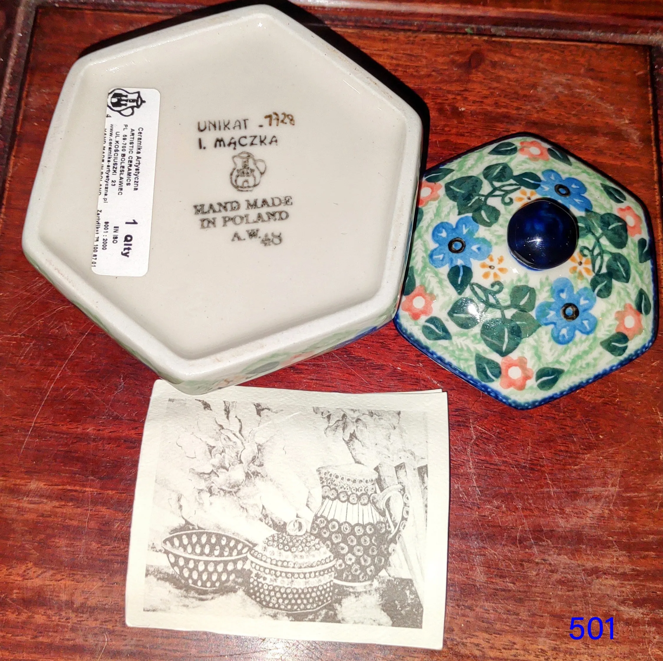 Unikat Hand Painted Trinket Box in Poland by: LMaczka
