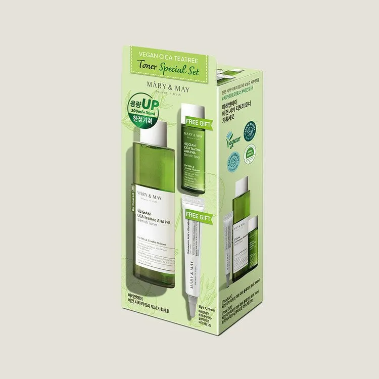 Vegan CICA Tea Tree Toner Special Set (200ml 30ml Eye cream 12g)
