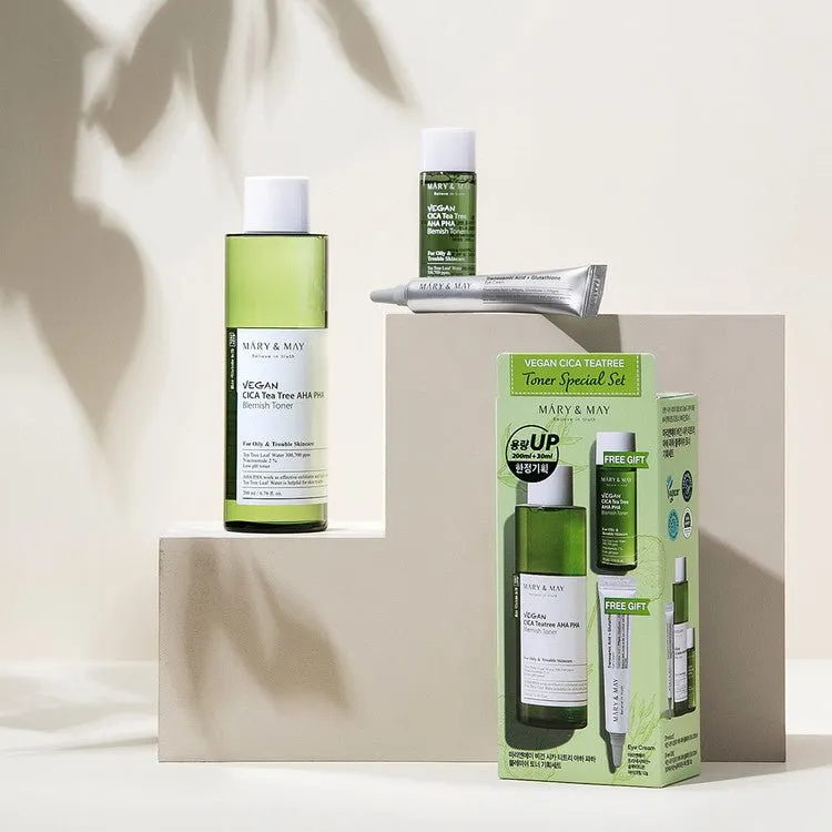 Vegan CICA Tea Tree Toner Special Set (200ml 30ml Eye cream 12g)