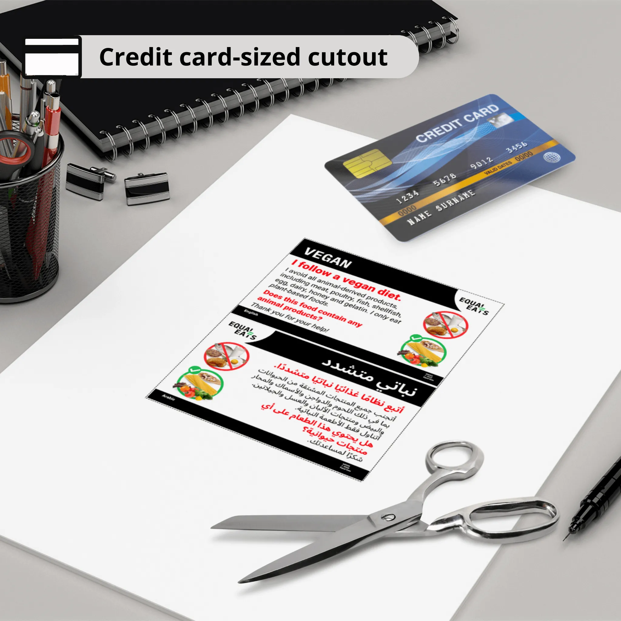 Vegan Diet Printable Card