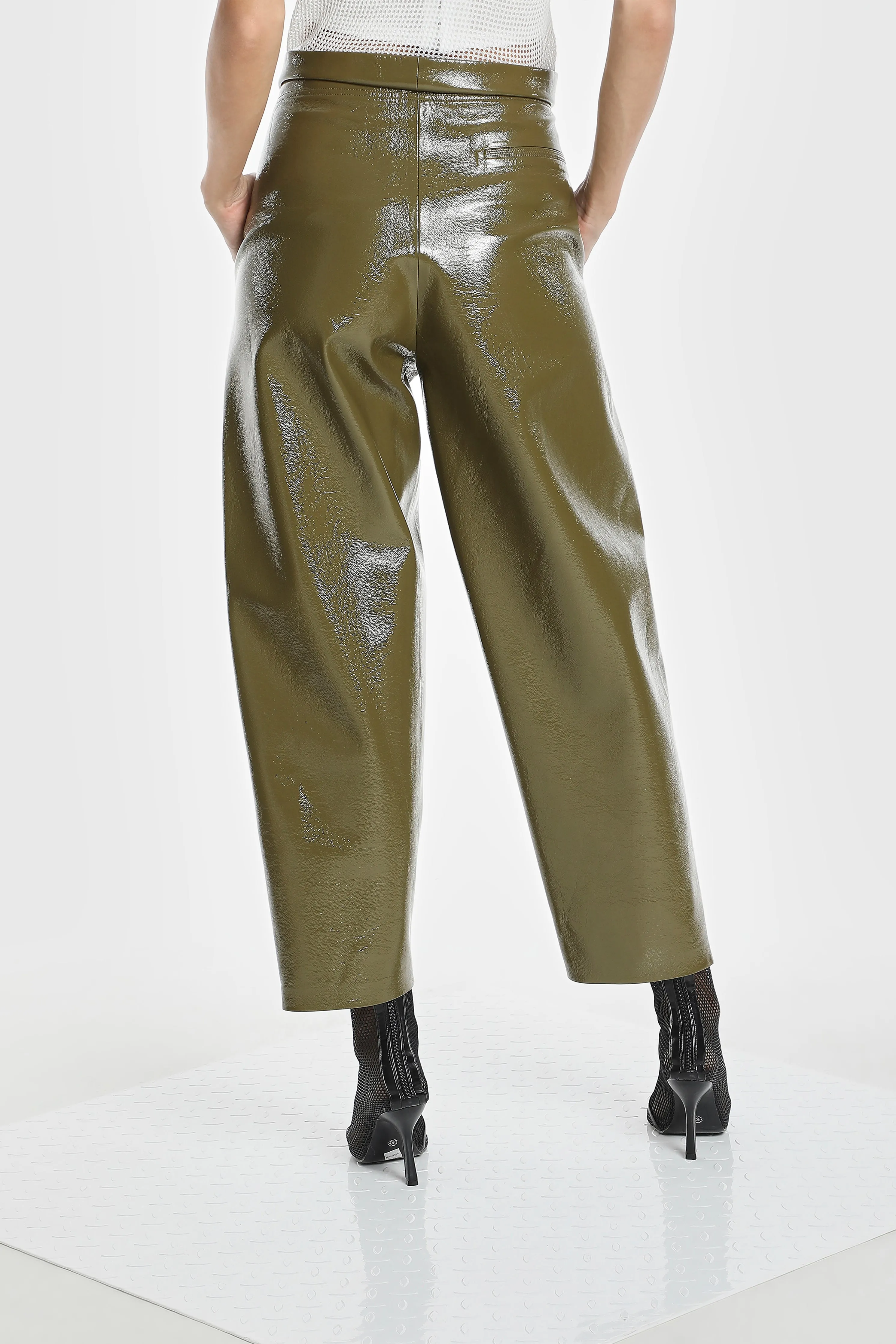 VEGAN LEATHER PARACHUTE PANTS