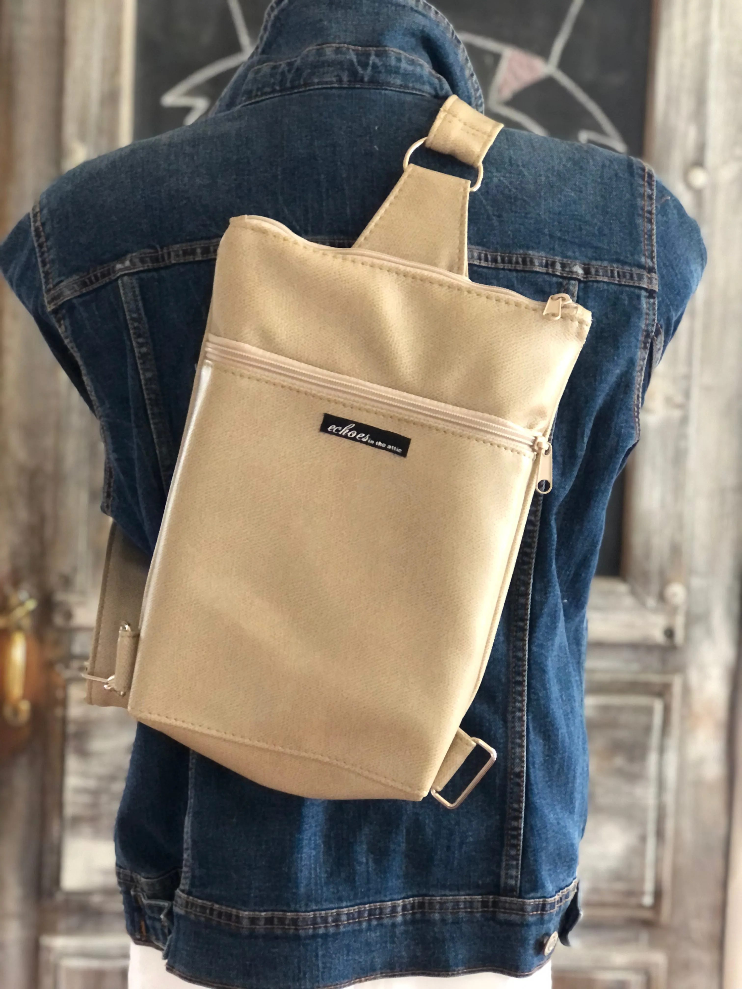Vegan Vertical SlingBag 2202