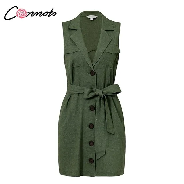 VenusFox Elegant Sexy Bow Belt Tie Dress