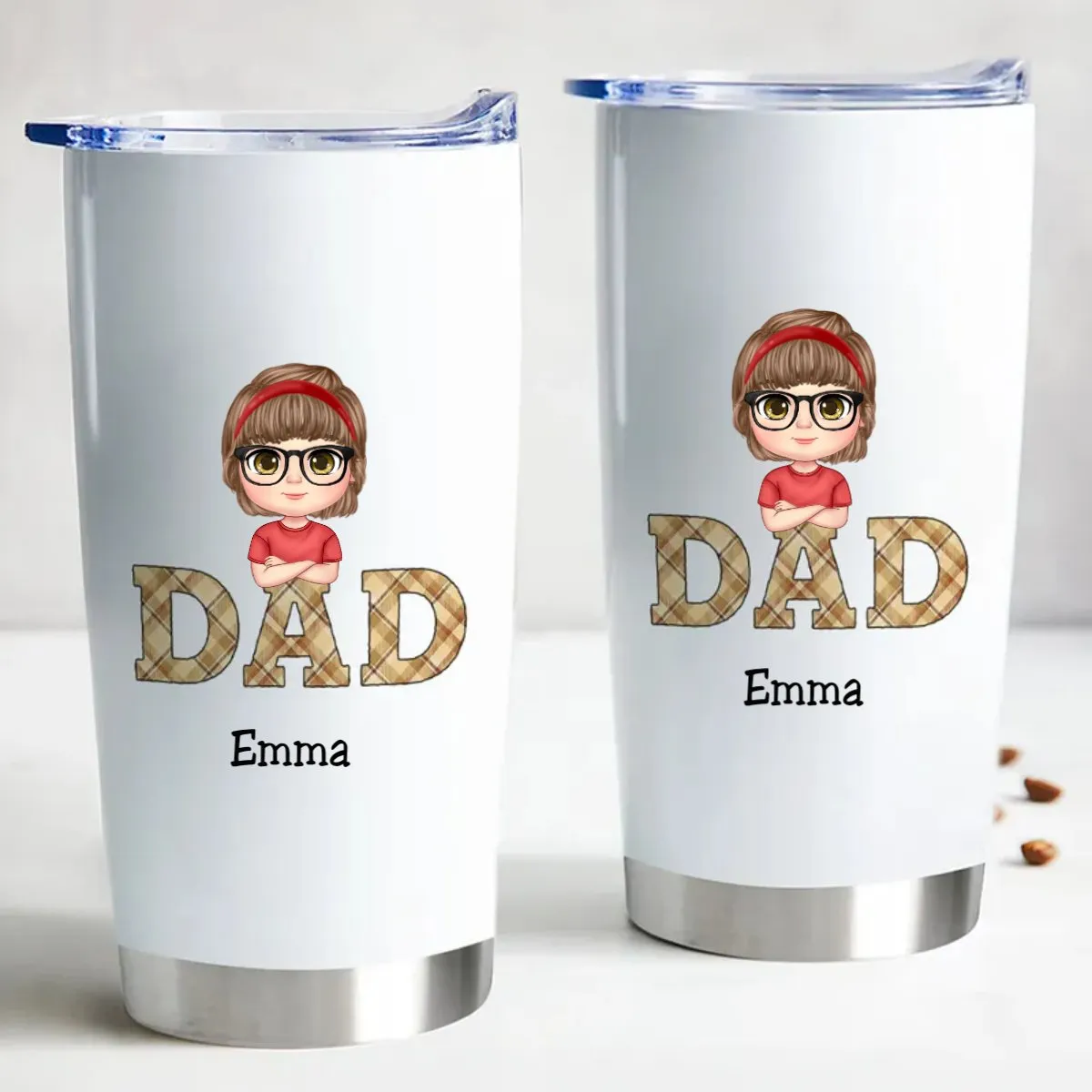 Vintage Dad Personalized Steel Tumbler - 20oz Magnificent Father's Day Gift