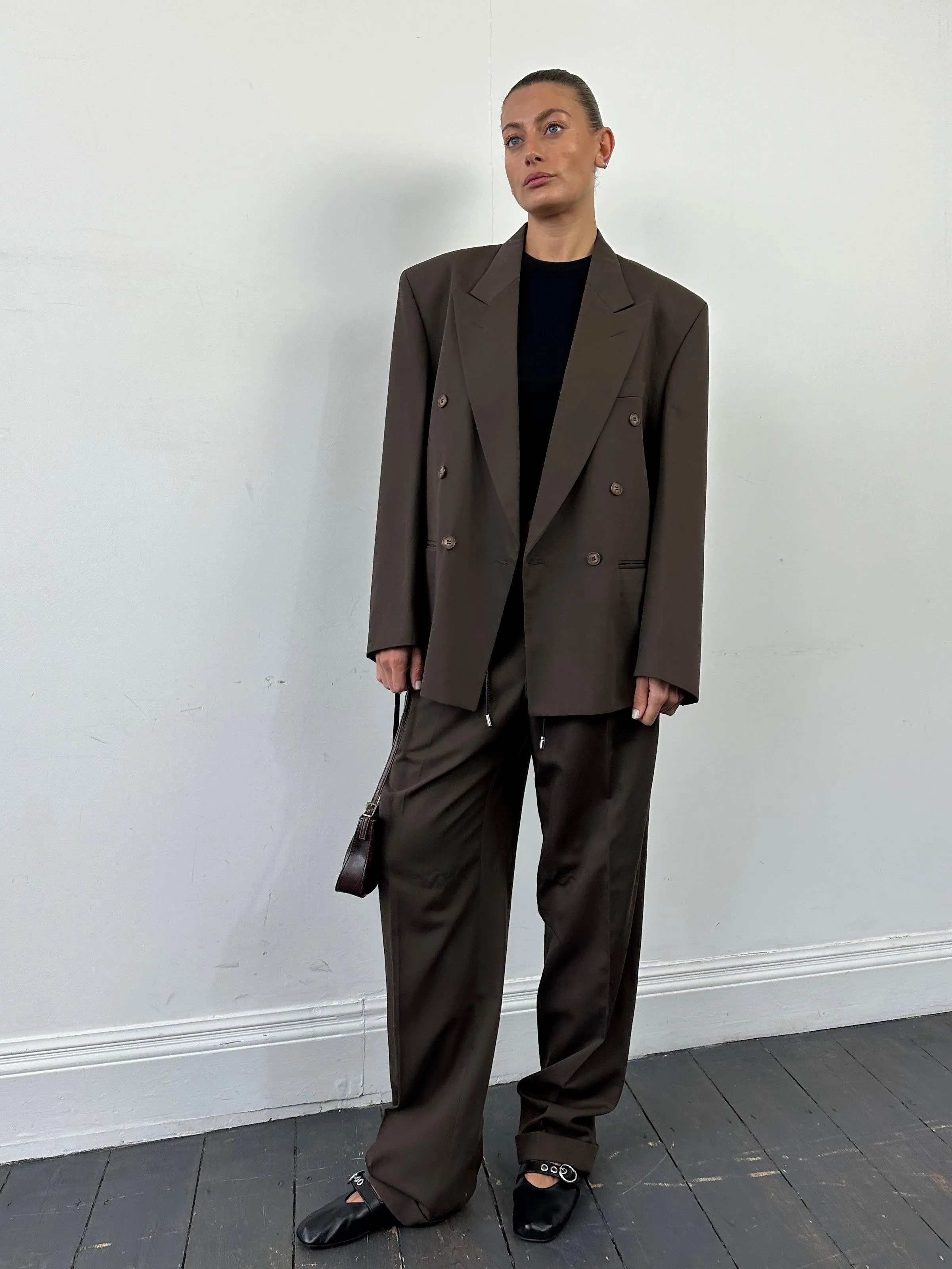 Vintage Double Breasted Suit - 40R/W32