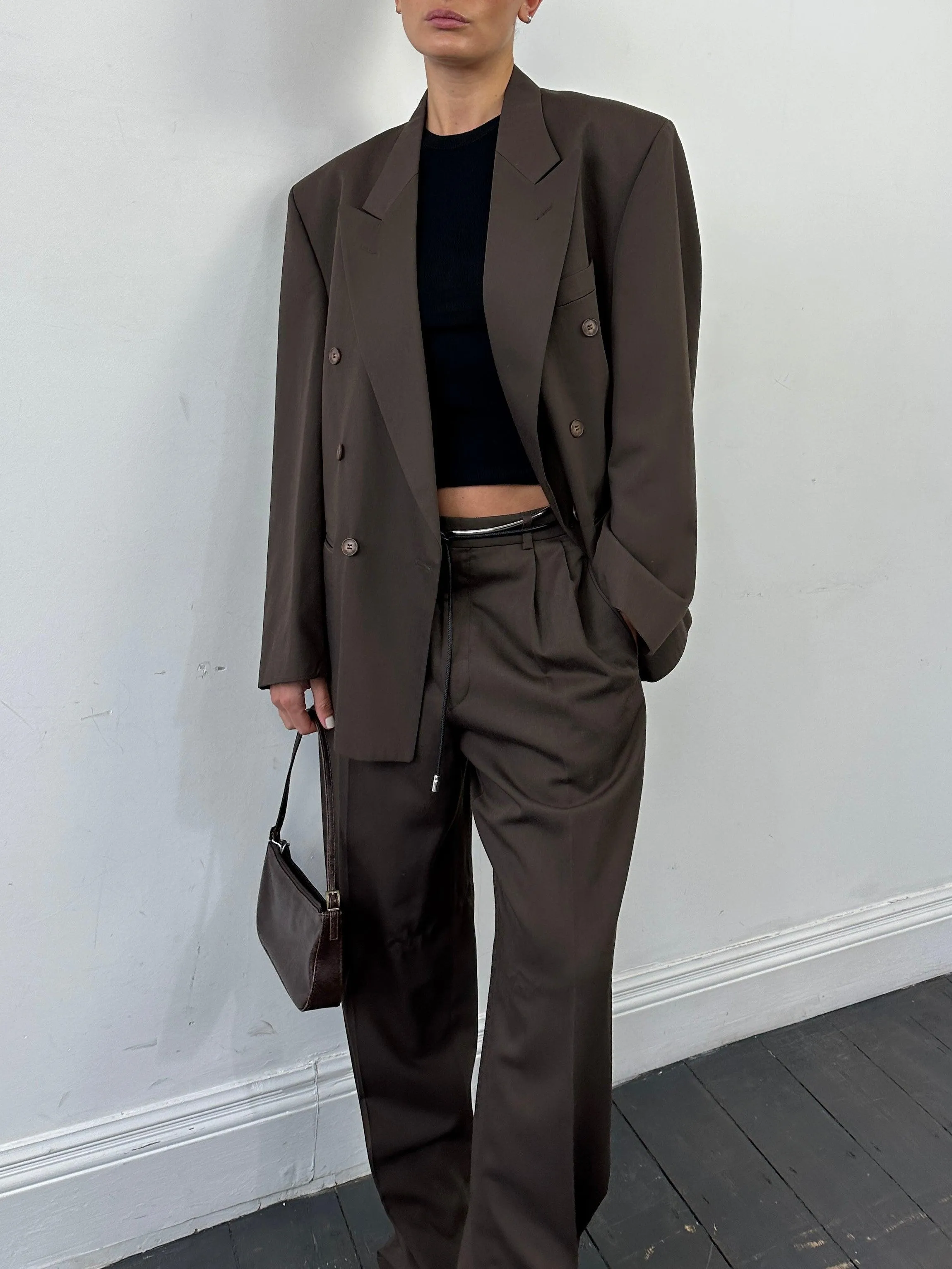 Vintage Double Breasted Suit - 40R/W32