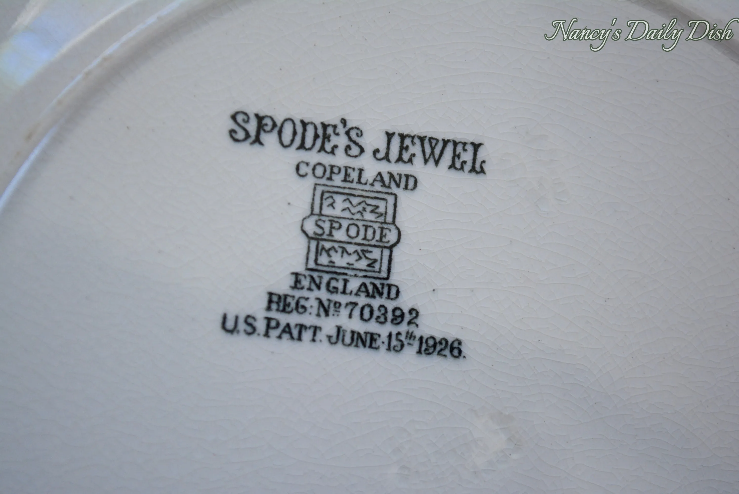 Vintage Spode Nautical Sailboat Ship Black & Cream Transferware Plate Jewel Lace Border