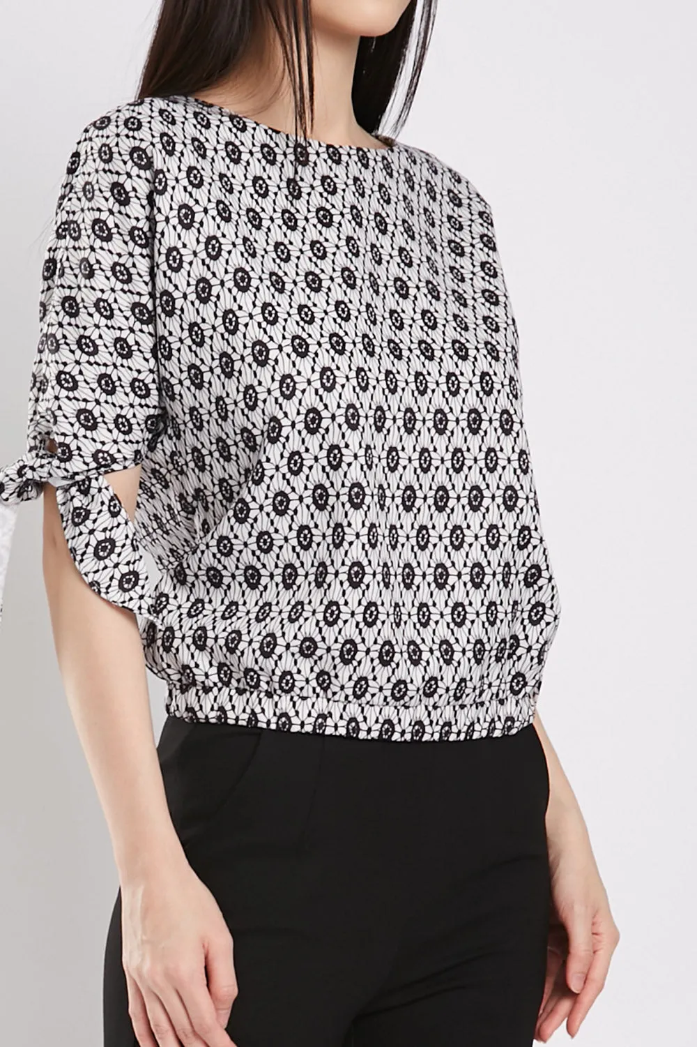 Vita Blouse in Black Texture