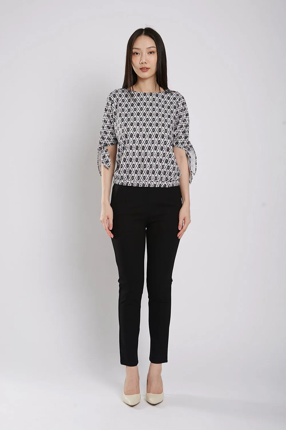 Vita Blouse in Black Texture