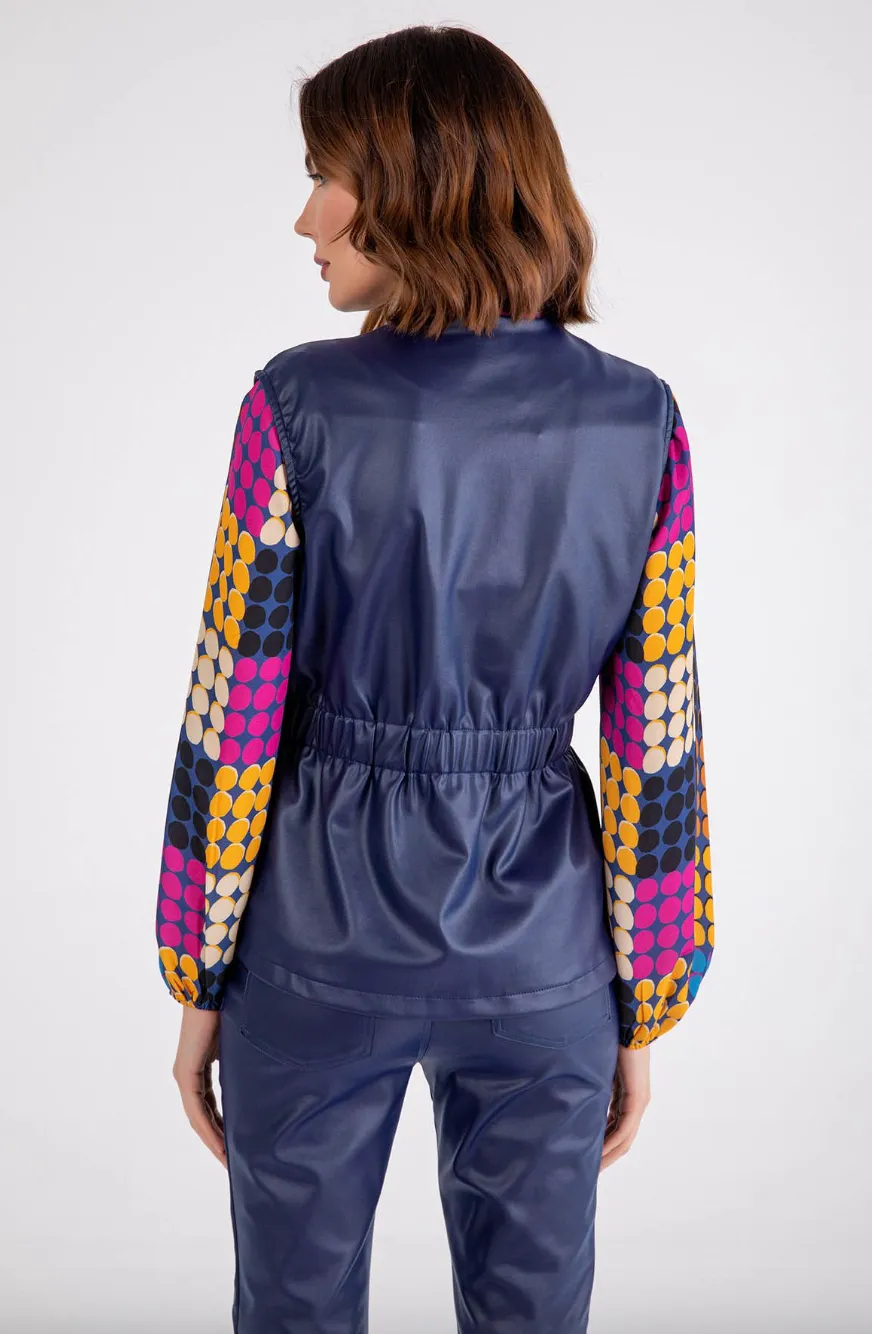 Vivian Vest - Navy Vegan