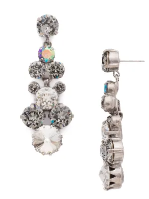 Well-Rounded Crystal Drop Dangle Earrings - EDH27ASCRO