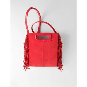 Women Suede M Bag - Red