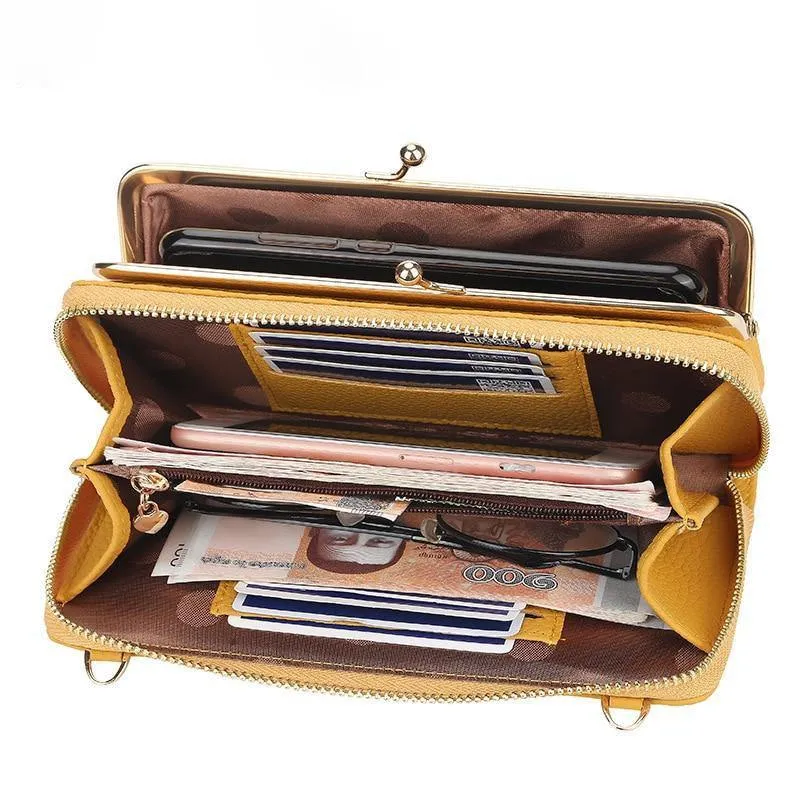 Women's PU Leather Phone Clutch