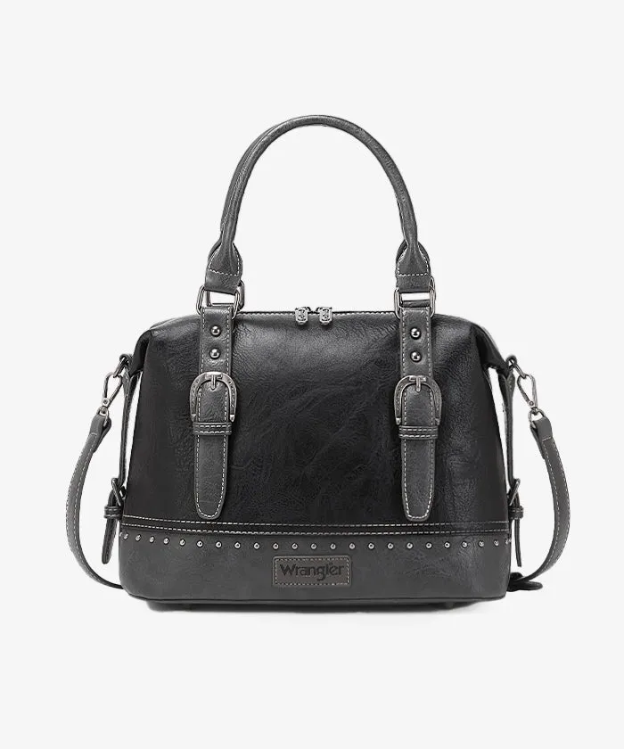 Wrangler Buckle Barrel Satchel