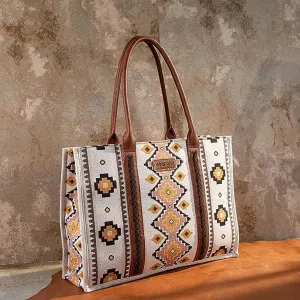 Wrangler Southwestern Dual Sided Print Wide Tote