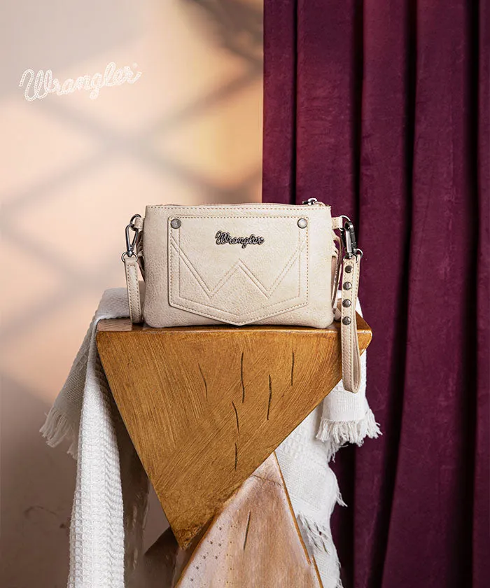 Wrangler Vintage Floral Fringe Crossbody Bag
