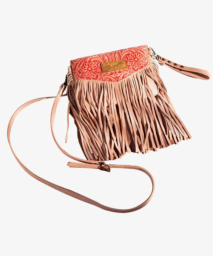 Wrangler Vintage Floral Fringe Crossbody Bag