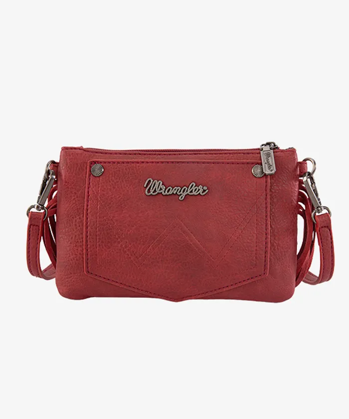Wrangler Vintage Floral Fringe Crossbody Bag