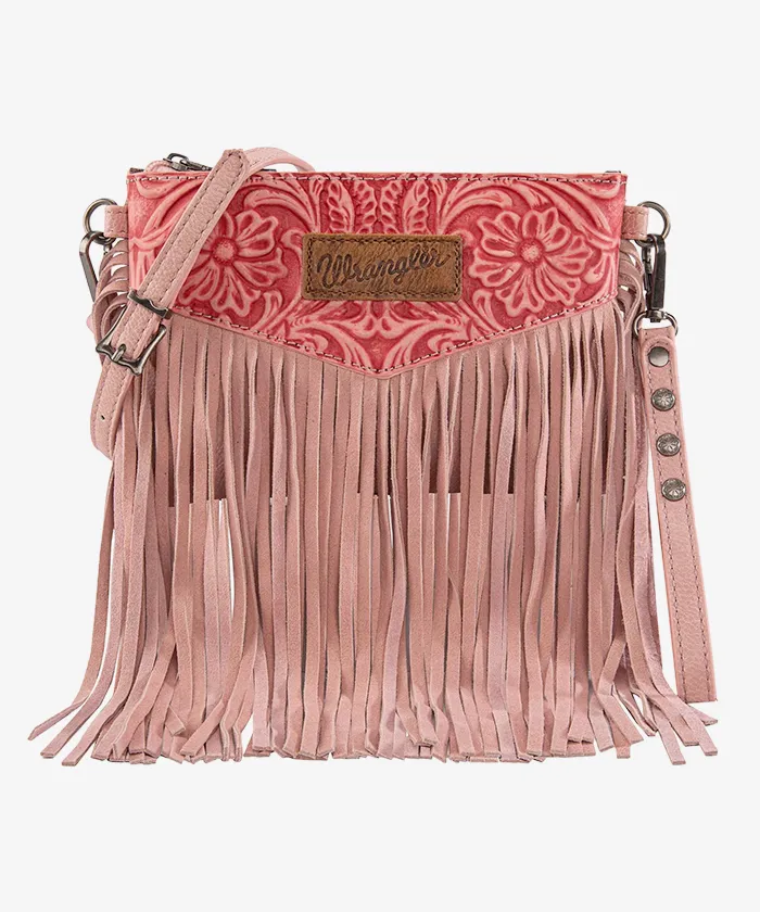 Wrangler Vintage Floral Fringe Crossbody Bag