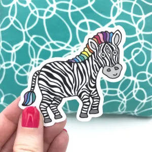 Zippy Zebra Vinyl Sticker - Waterproof & Scratch Resistant  * 10% of Proceeds Go To Charity *